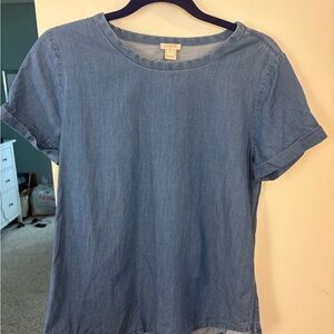 J. Crew Light Blue Short Sleeve Top
